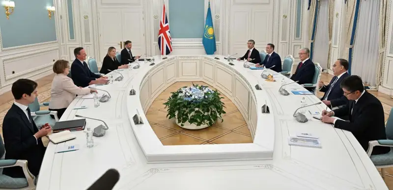 Мемлекет басшысы Ұлыбританияның Сыртқы істер министрі Дэвид Кэмеронды қабылдады