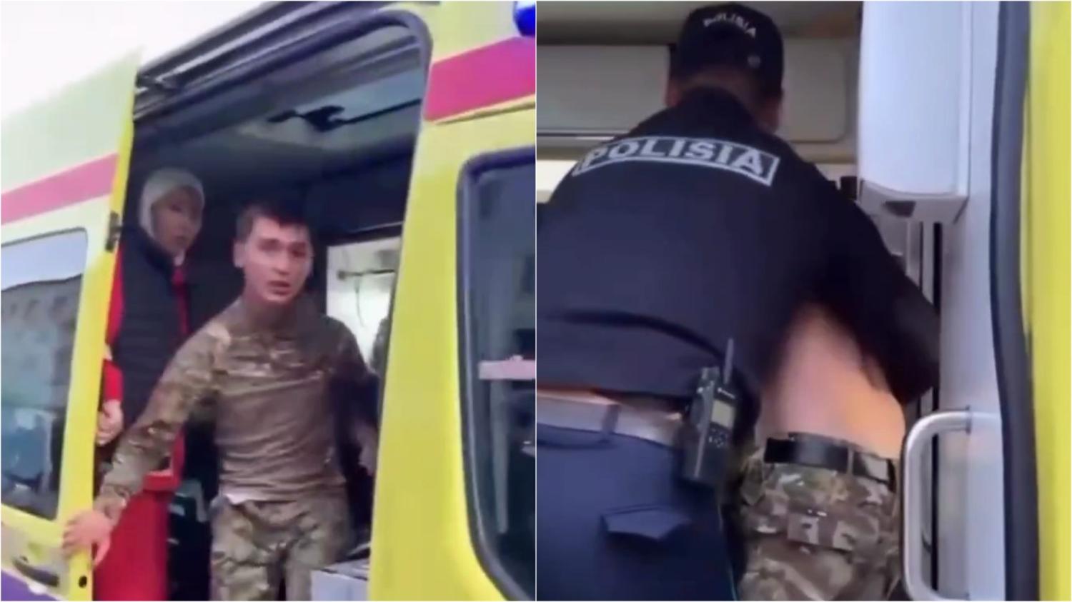 Атырауда маскүнем жедел жәрдем көлігінде жанжал шығарды (ВИДЕО)