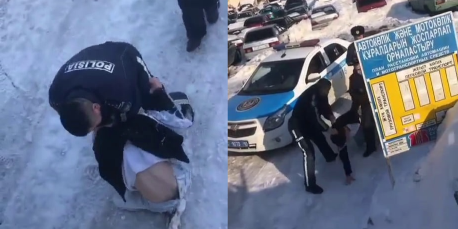 Рудныйдағы оқиға: Полиция мен жасөспірім арасындағы жанжал видеоға түсіп қалды