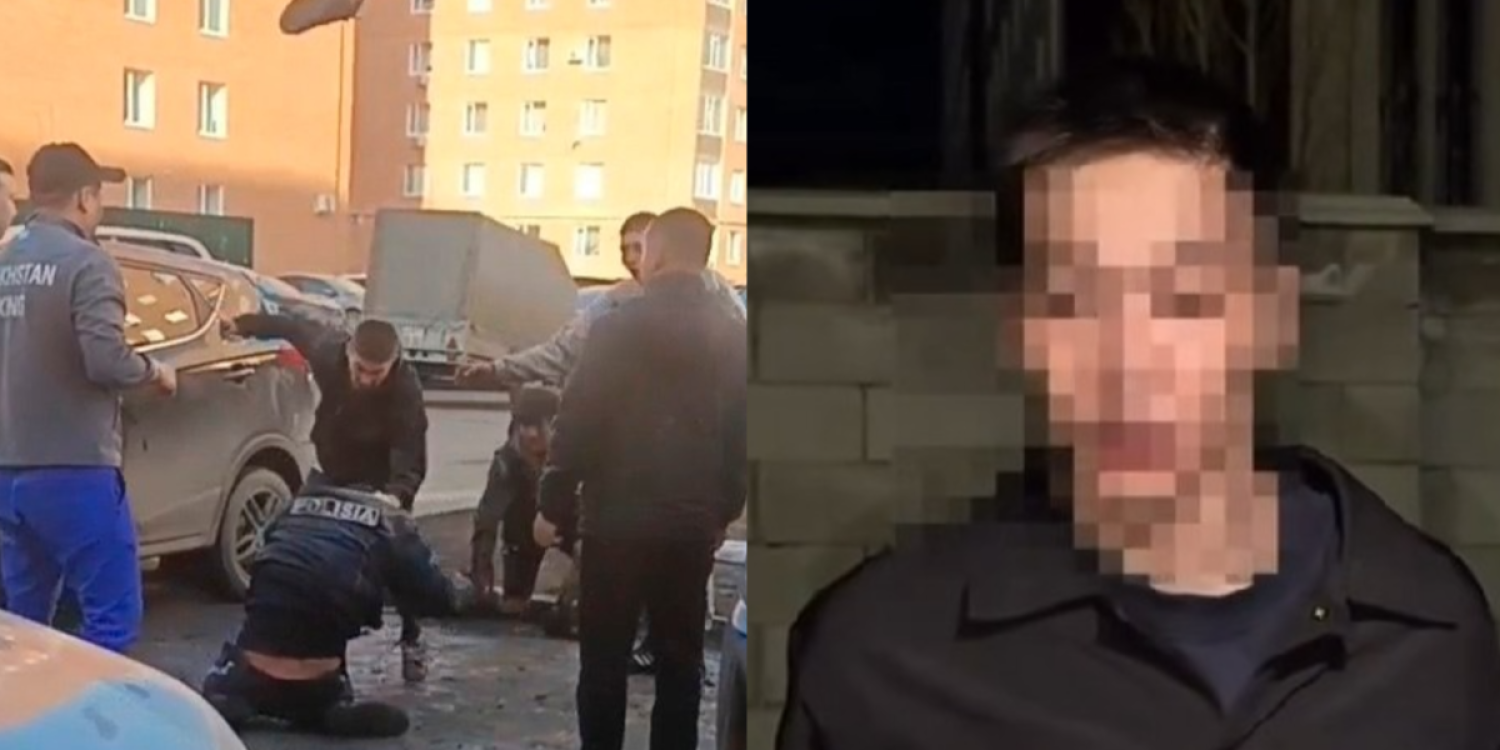 Қостанайда полицейді сабаған үш бұзақы еліміздің барлық тәртіп сақшыларынан жалбарынып кешірім сұрады