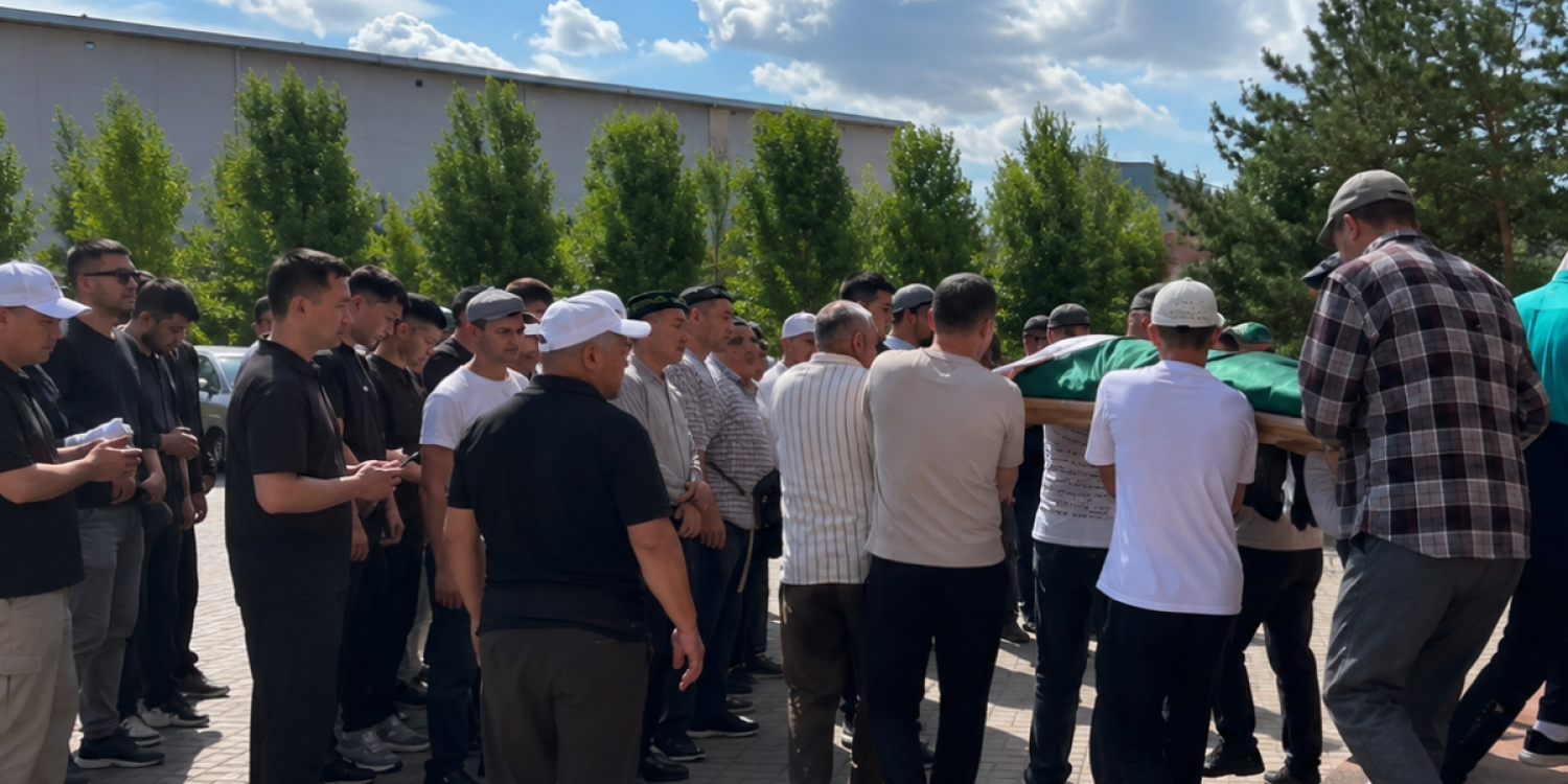 Астанада әскерде жарақат алып, қайтыс болған Ербаян Мұхтармен қоштасу рәсімі өтіп жатыр