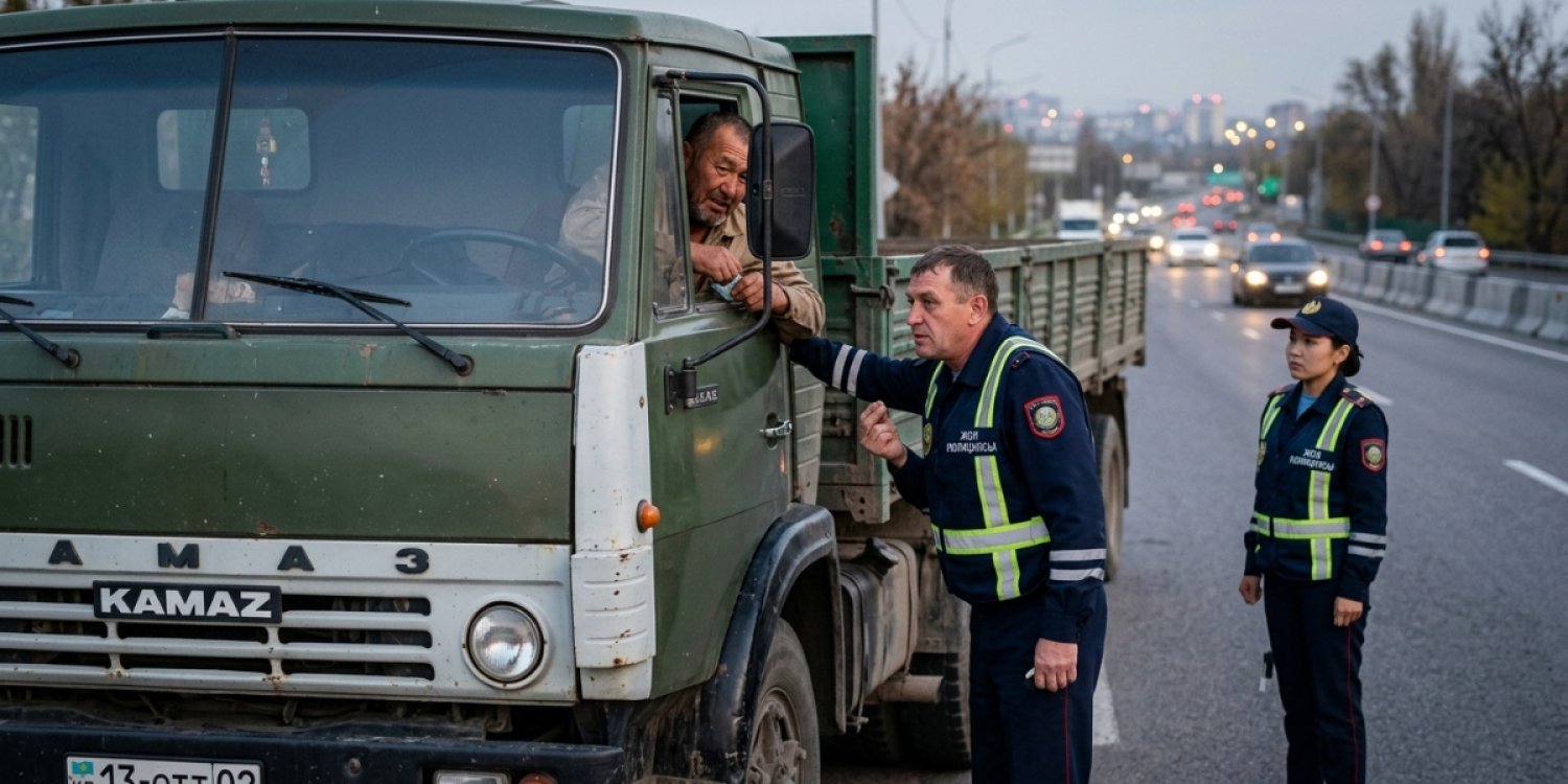 Министр КАМАЗ-ға жасырынып, жолда 62 полицейдің пара алғанын әшкереледі