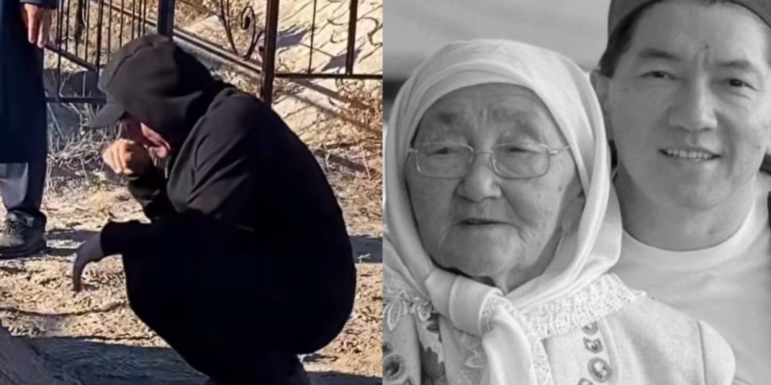 ​«Жұрт тараған соң жалғыз қалды»: Майғазиевтің анасын жерлеу сәтінен видео шықты